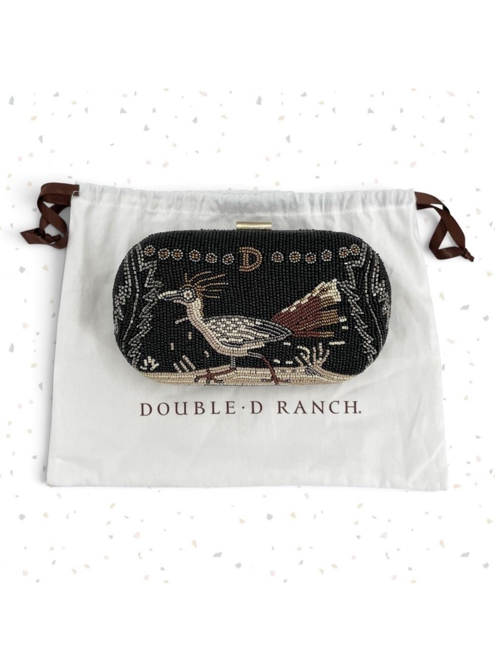 Double D Ranch Roadrunner Beaded Clutch Evening Bag Formal Rodeo Western Style